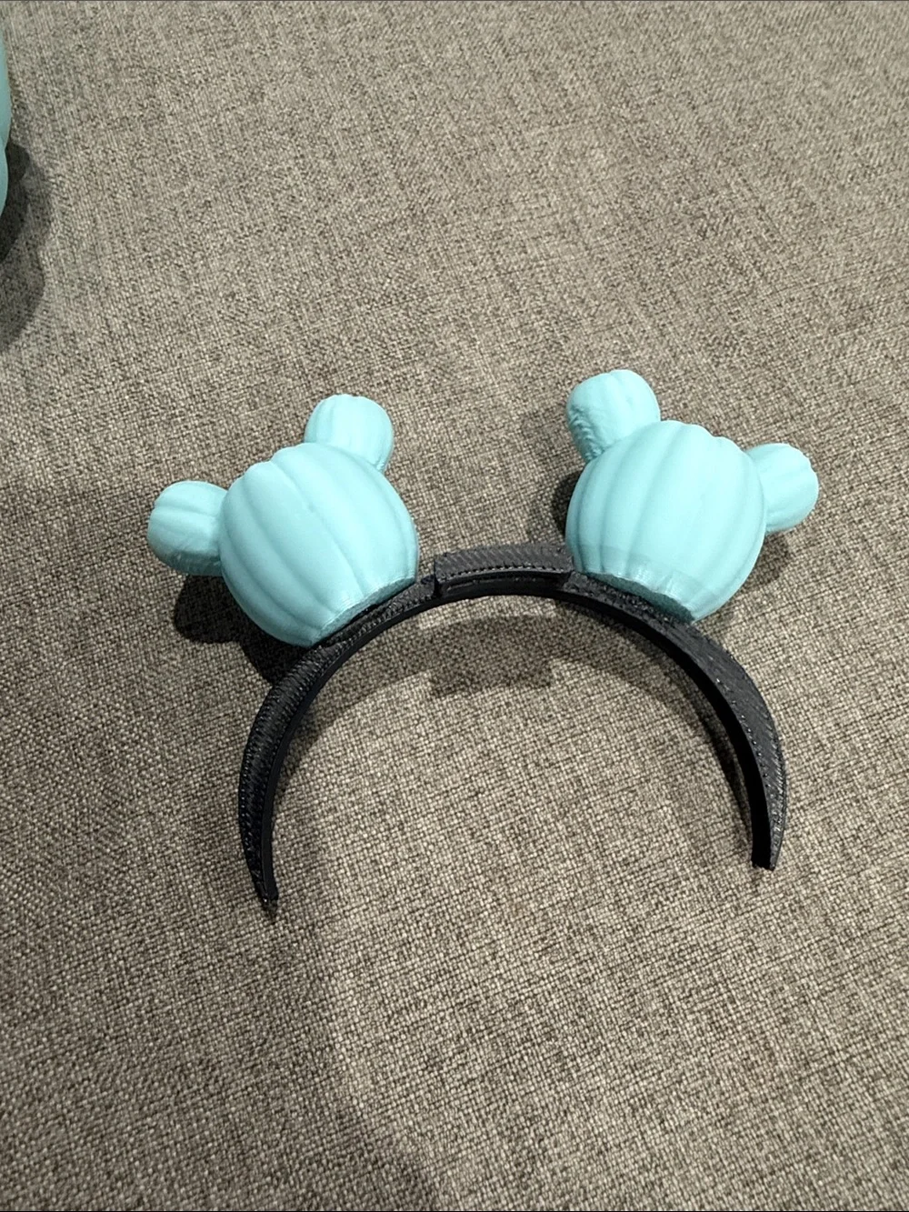 Labubu or XS Doll Pumpkin Headband and Pumpkin Outfit - Light Teal Costume